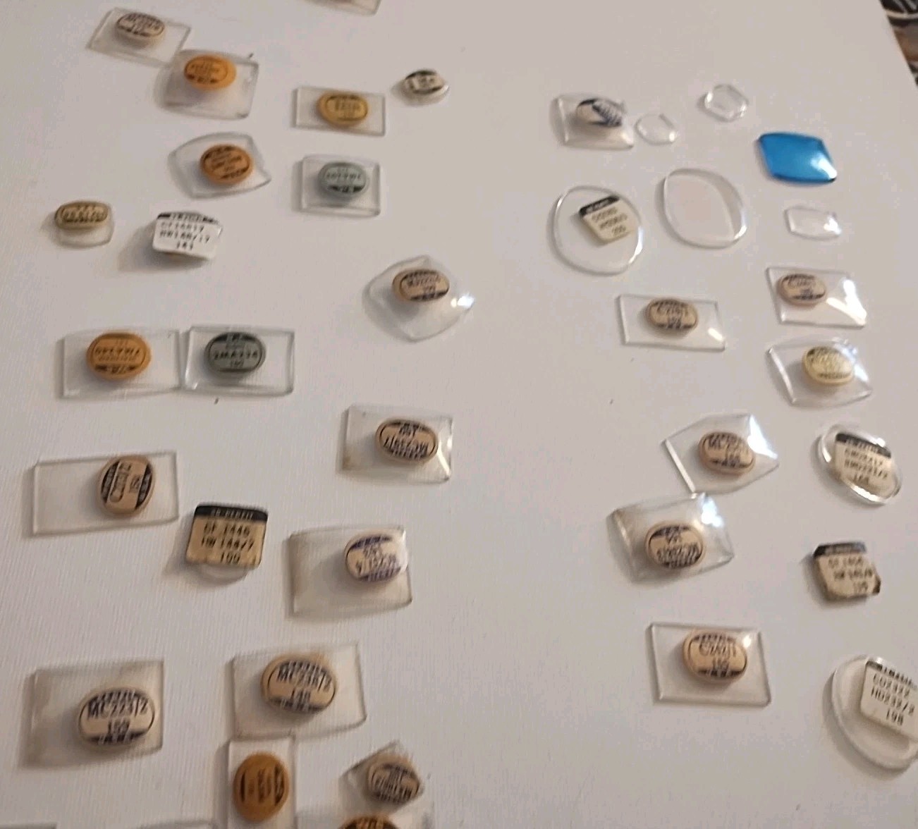 Watch Face Crystals Lot Of Forty Six Various Sizes Vintage Free Shipping