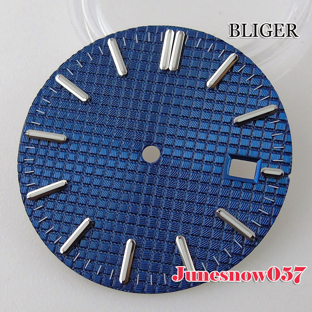 Accessories 31.7mm Watch Black/Blue/Silver/Green Dial With Date Window Fit NH35A