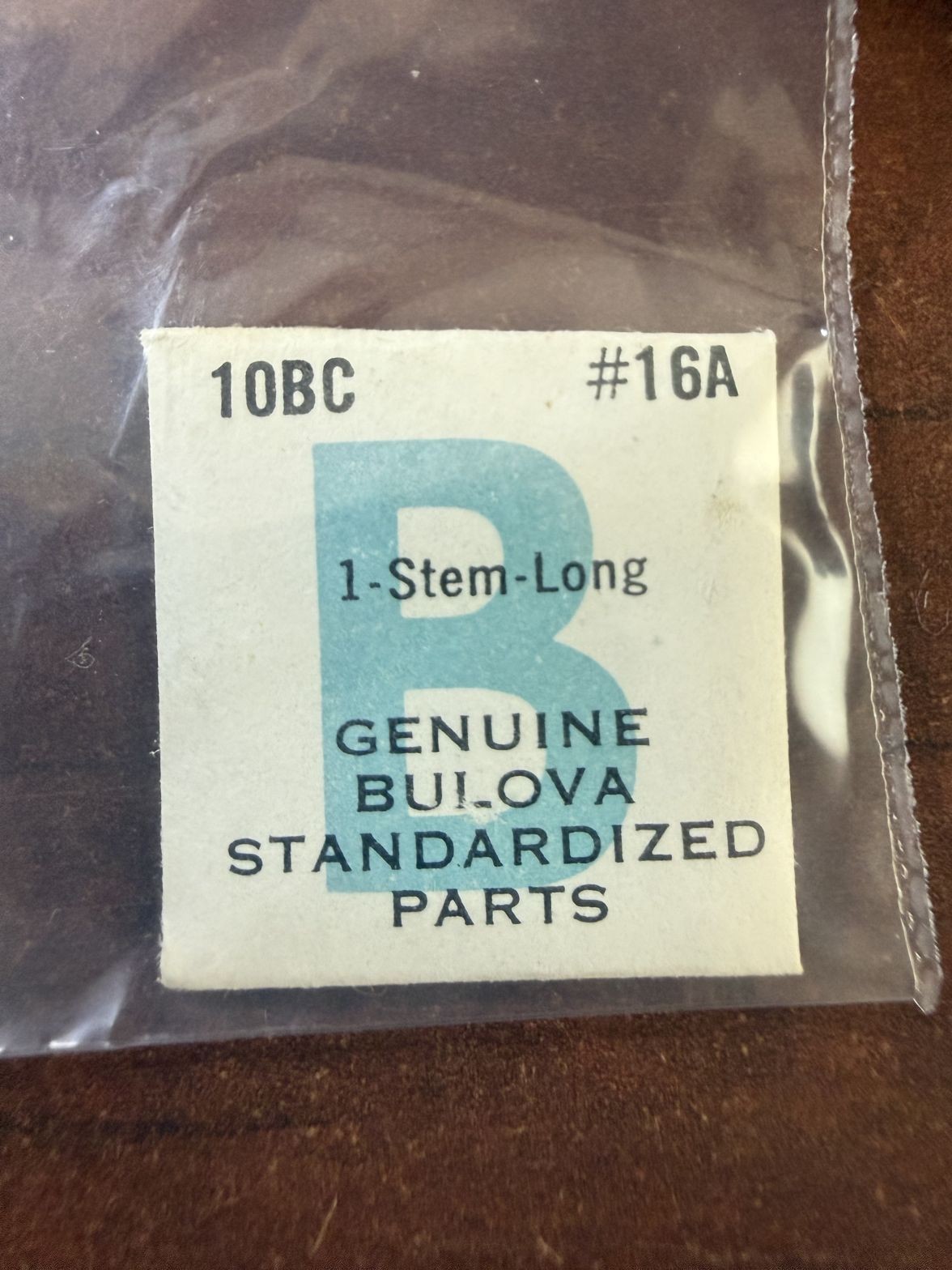 Bulova 10BC Stem-Long #16A NOS Genuine Vintage Watch Part New Old Stock