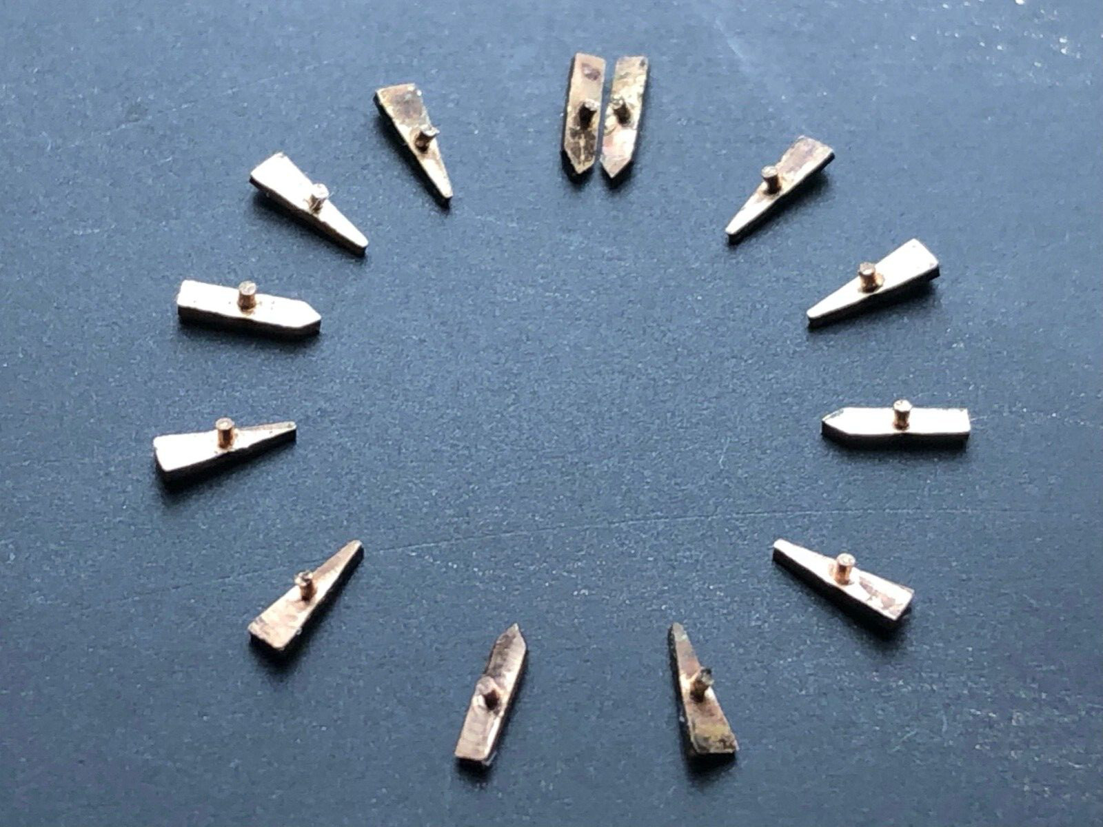 ⏱ Dial Markers/Indexes Rose Solid Gold – Old stock for oversized Wristwatch Dial