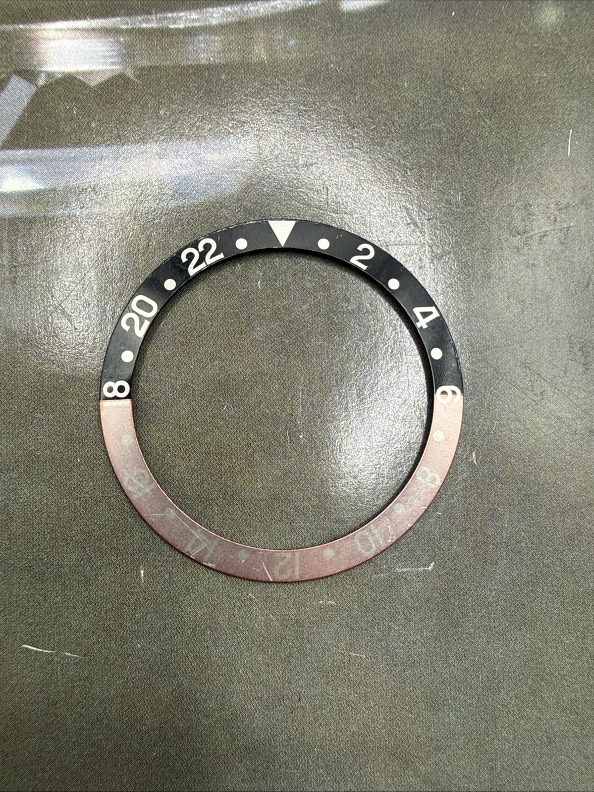Genuine Rolex GMT Master Coke Red Black Bezel Insert 16700 16710 16760 Serif