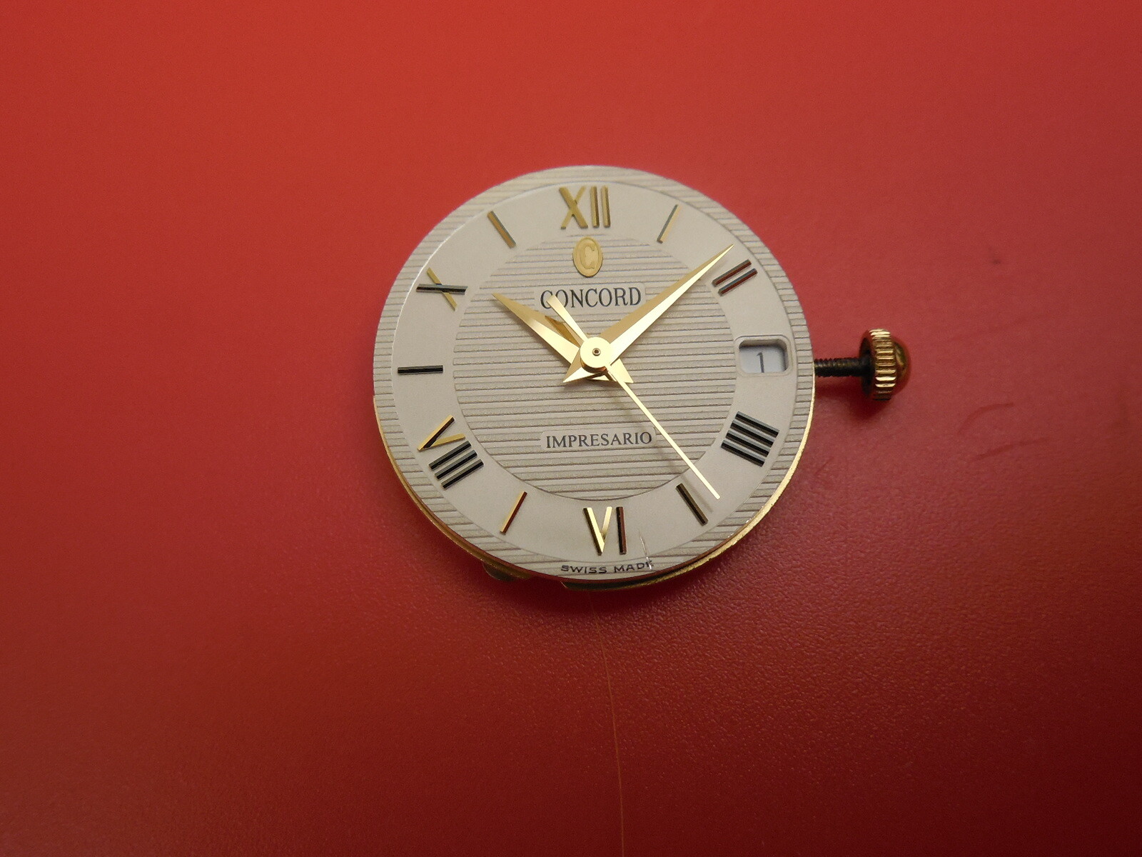 GENUINE CONCORD 7 JEWEL QUARTZ IMPRESARIO MOVEMENT & DIAL & HAND
