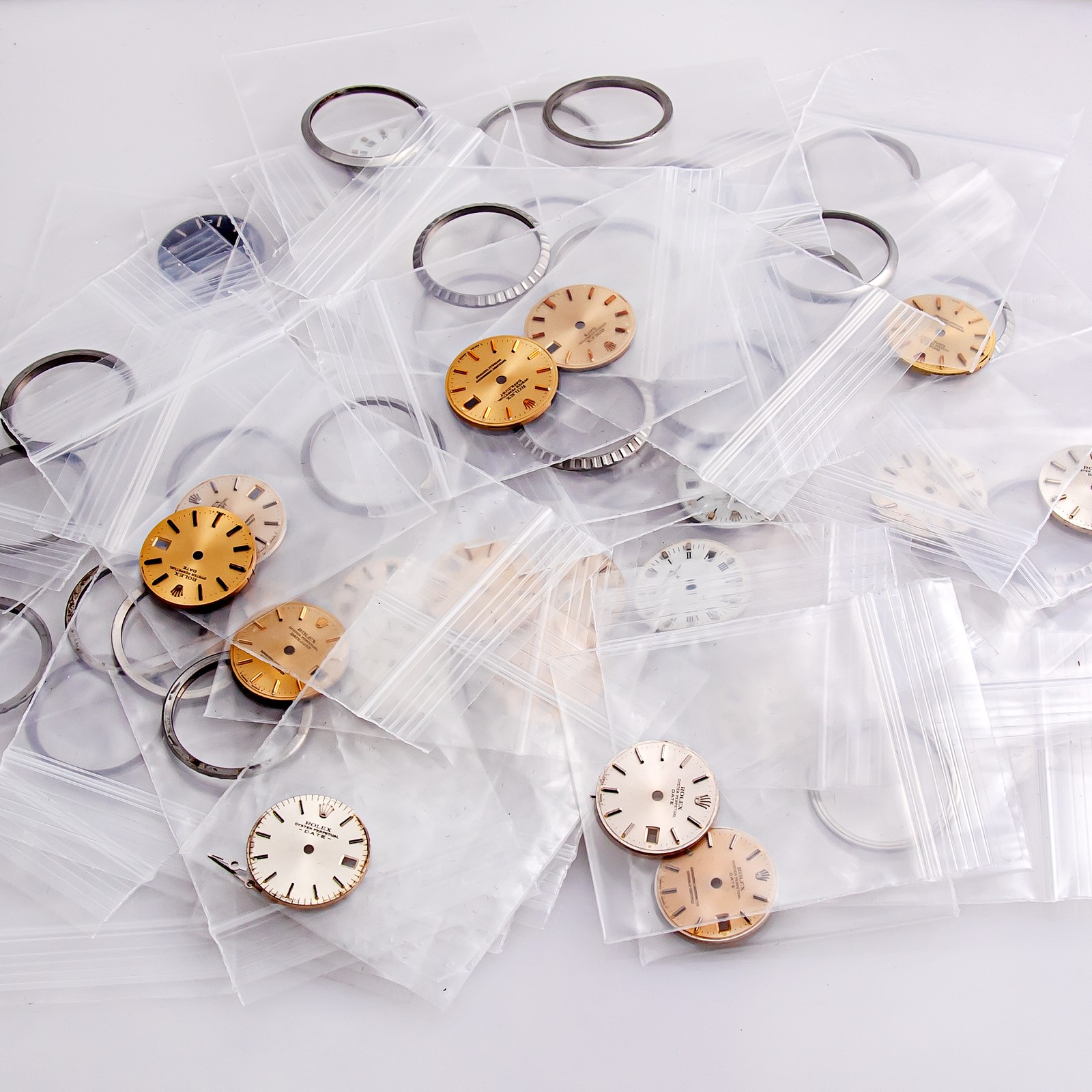 Genuine Rolex Datejust Watch Dial Lot – Free Rolex Stainless Bezel With Purchase