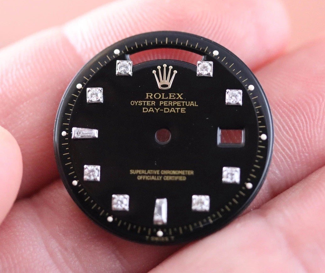 Rolex Day Date Custom Gloss Black Diamond Set Dial non-quickset 1803
