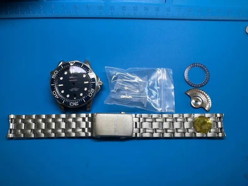 For DIY 40mm Watch Steel Case kit For 8215 movement