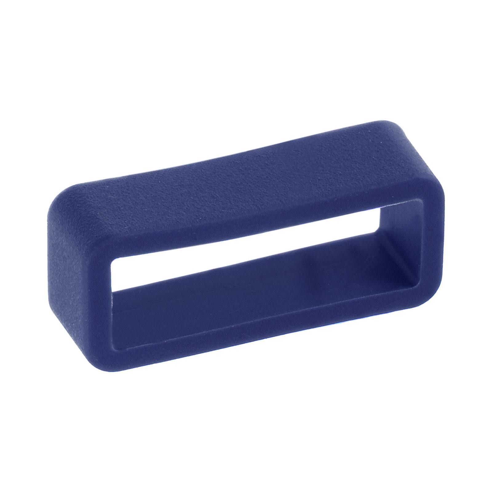 Watch Band Strap Loops Silicone for 19mm Width Watch Band Navy Blue 4 Pcs
