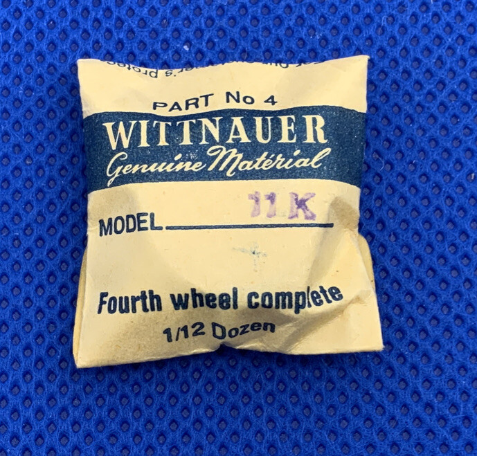 Wittnauer 11K Part # 224 Fourth Wheel Complete. Sealed. NOS 0-5 L