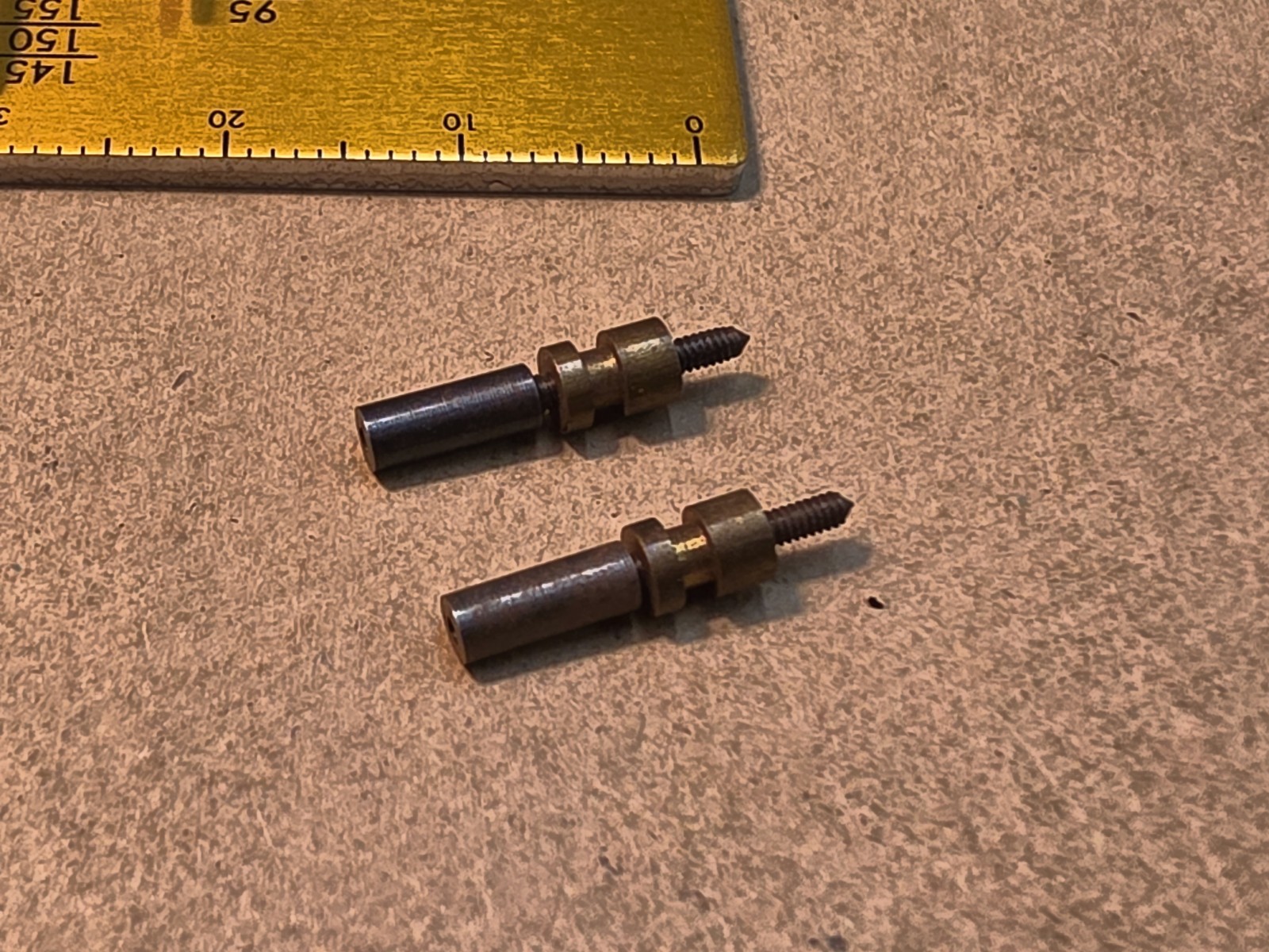 Lot Of 2 NOS American Pocket Watch Female Stems With 1.45mm Thread Fits 0s Sq