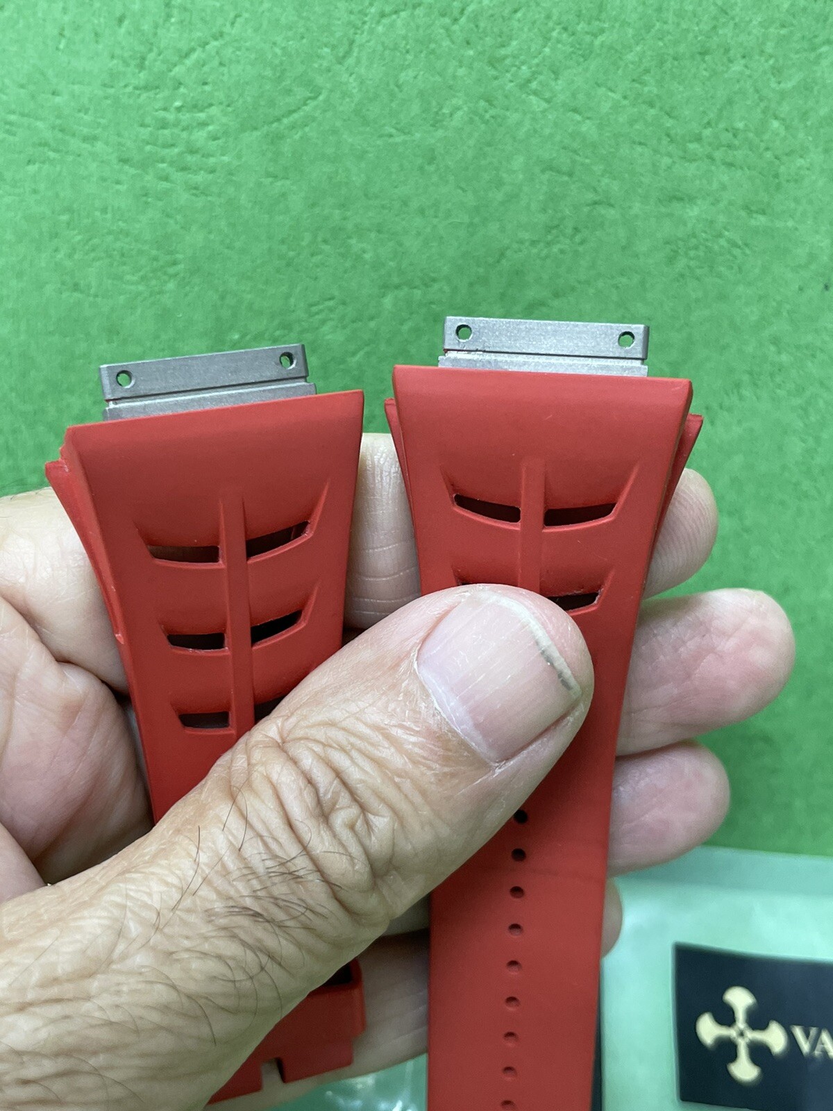 Authentic Vagenari Rubber Strap for Richard Mille RM011M Red Black Hkl150