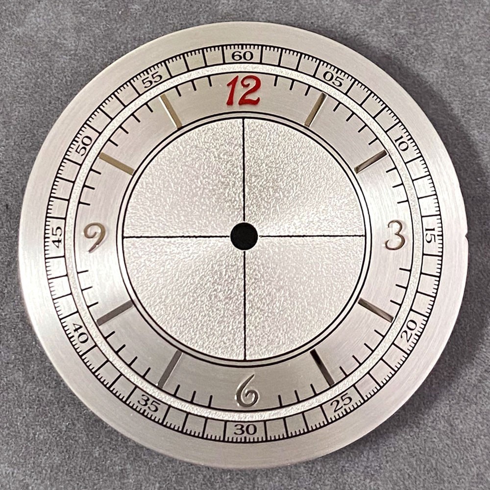32mm Miyota 8215 PT5000 NH35 Watch Dial Replacement Part Silver Baton NH35 Dial