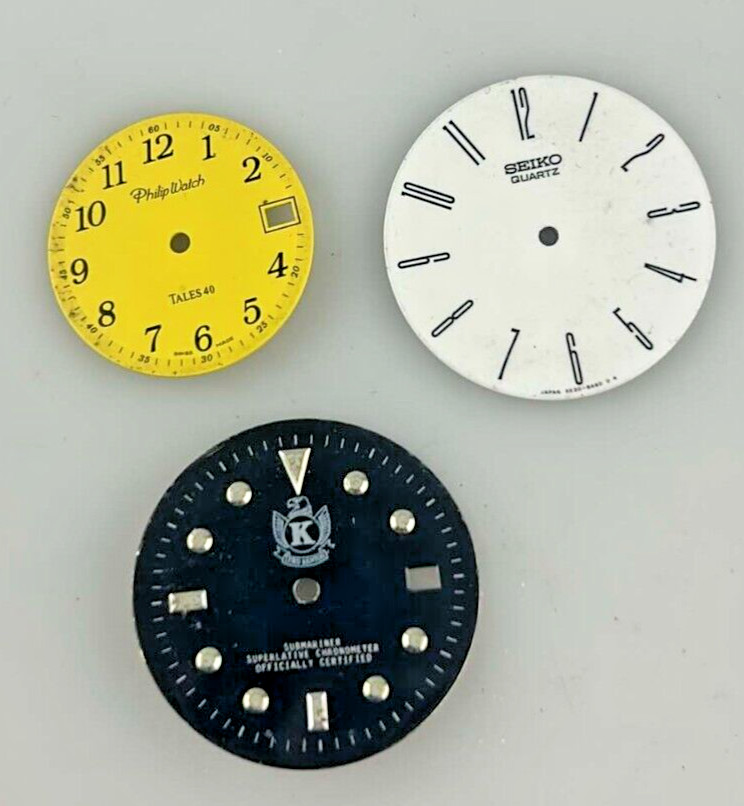 3 Quartz Clock Movements New Round Shape Various Brands