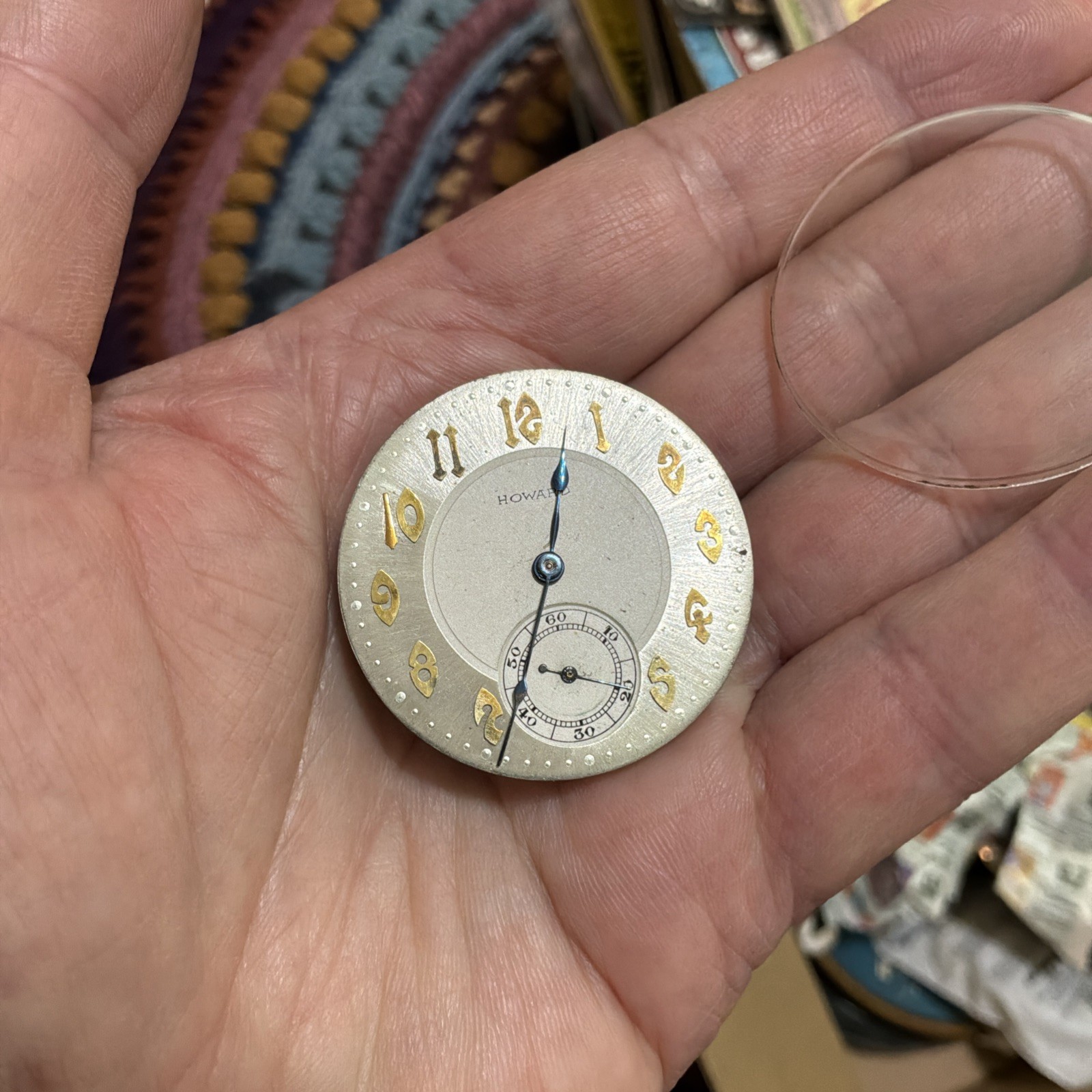 RARE E. Howard Model 1921/Series 15 Pocket Watch Movement 21J 10s For Repair