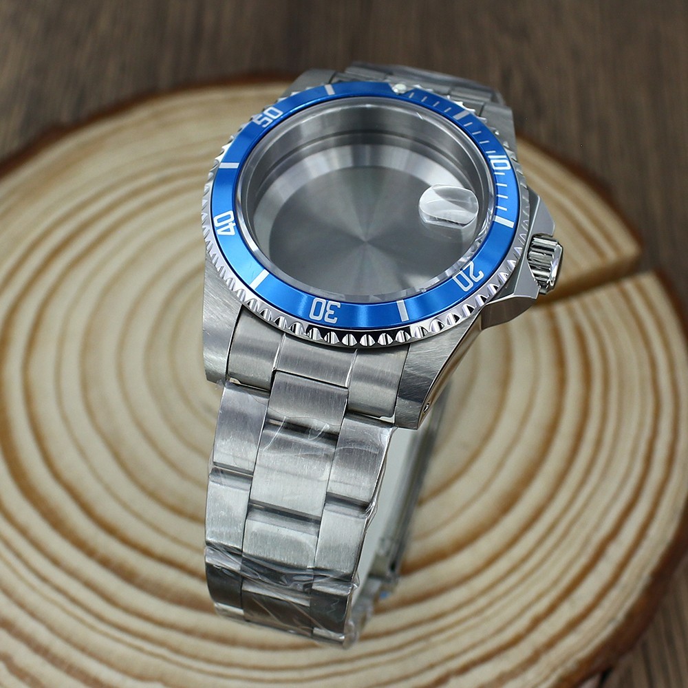 38mm Vintage Dive Watch Case Wristband Domed Acrylic Glass For Seiko NH35 36 38