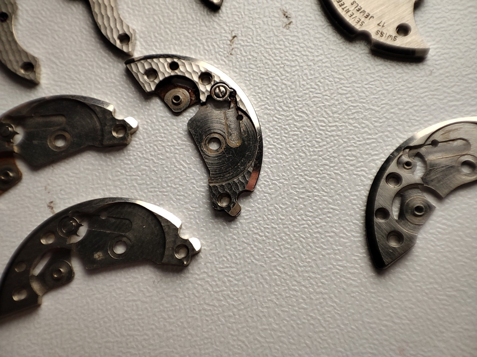 fhf st 96-4 st 96 Watch platinum For parts Gear Train Bridge Barrel bridge lot