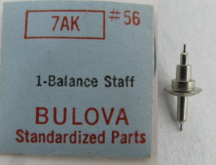Bulova 7AK watch part #56 balance staff #723