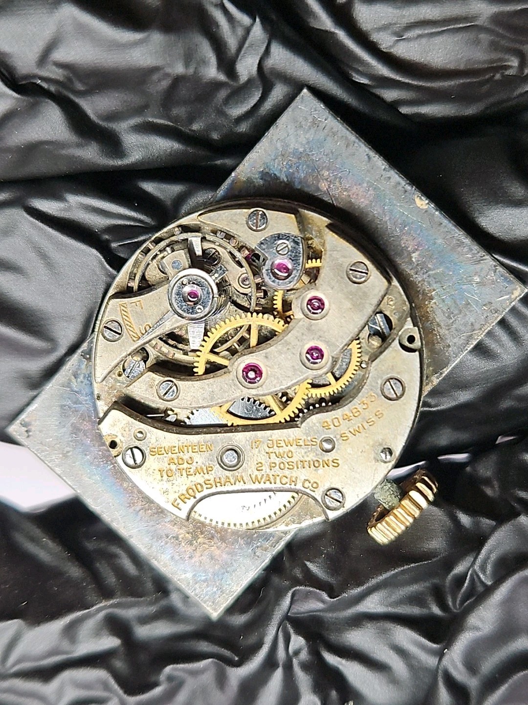 Art Deco Frodsham 17j Watch Movement Parts/Repair (L2)
