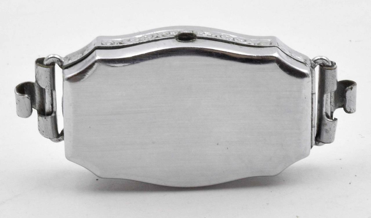 Vintage engraved Plated Marion ladies hinged back wrist watch case circa 1930