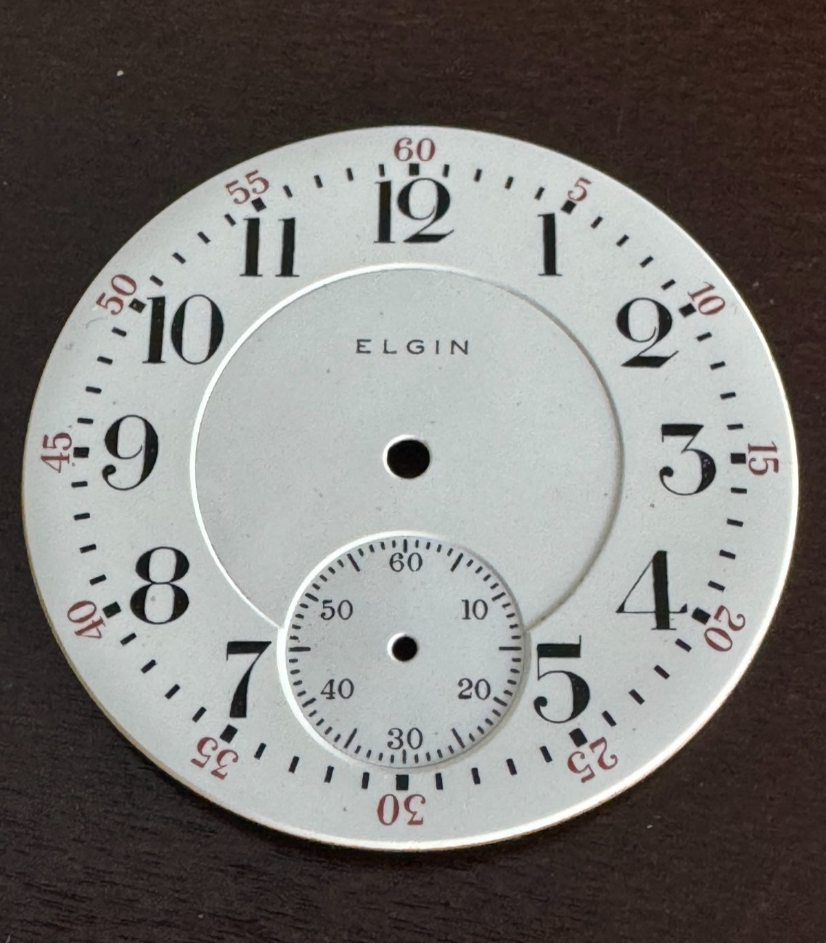 FINE VINTAGE 16 SIZE ELGIN RAILROAD POCKET WATCH PORCELAIN DOUBLE SUNK DIAL