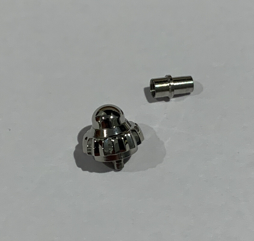 Generic 7.4mm Stainles Steel Screwdown Crown & Tube To Fit Cartier Roadster 2618