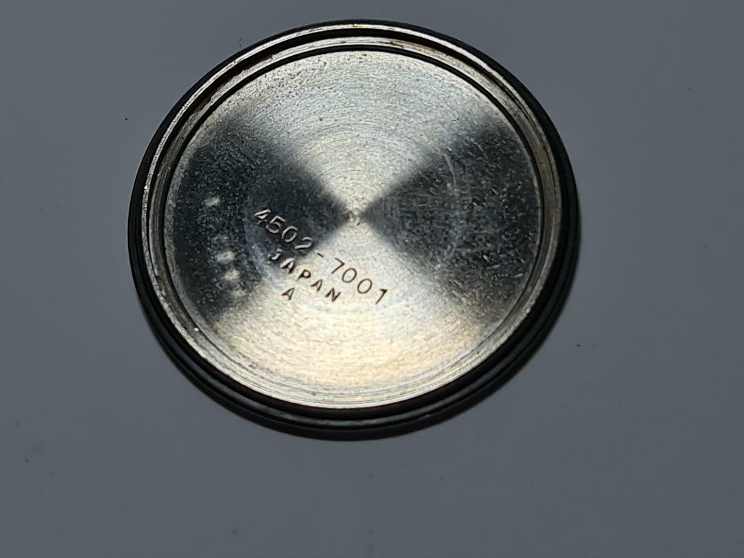 GENUINE USED CASE BACK COVER GOLDEN SGP KS KING SEIKO 4502-7001 1971 AUGUST