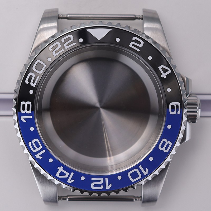 FEIYASHI Blue/Black GMT Bezel 40mm Aviator Watch Case Sapphire For Seiko NH35/36