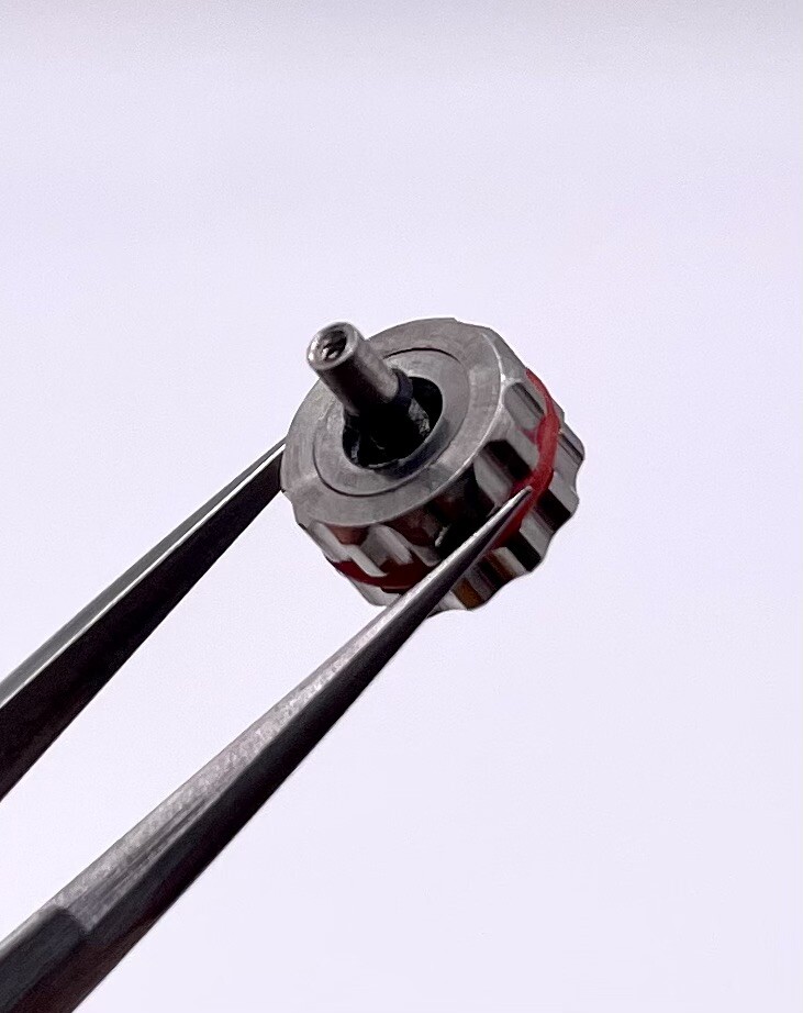 New Generic 6.5mm S/s/red Waterproof Crown Part To Fit Tag Heuer Watch