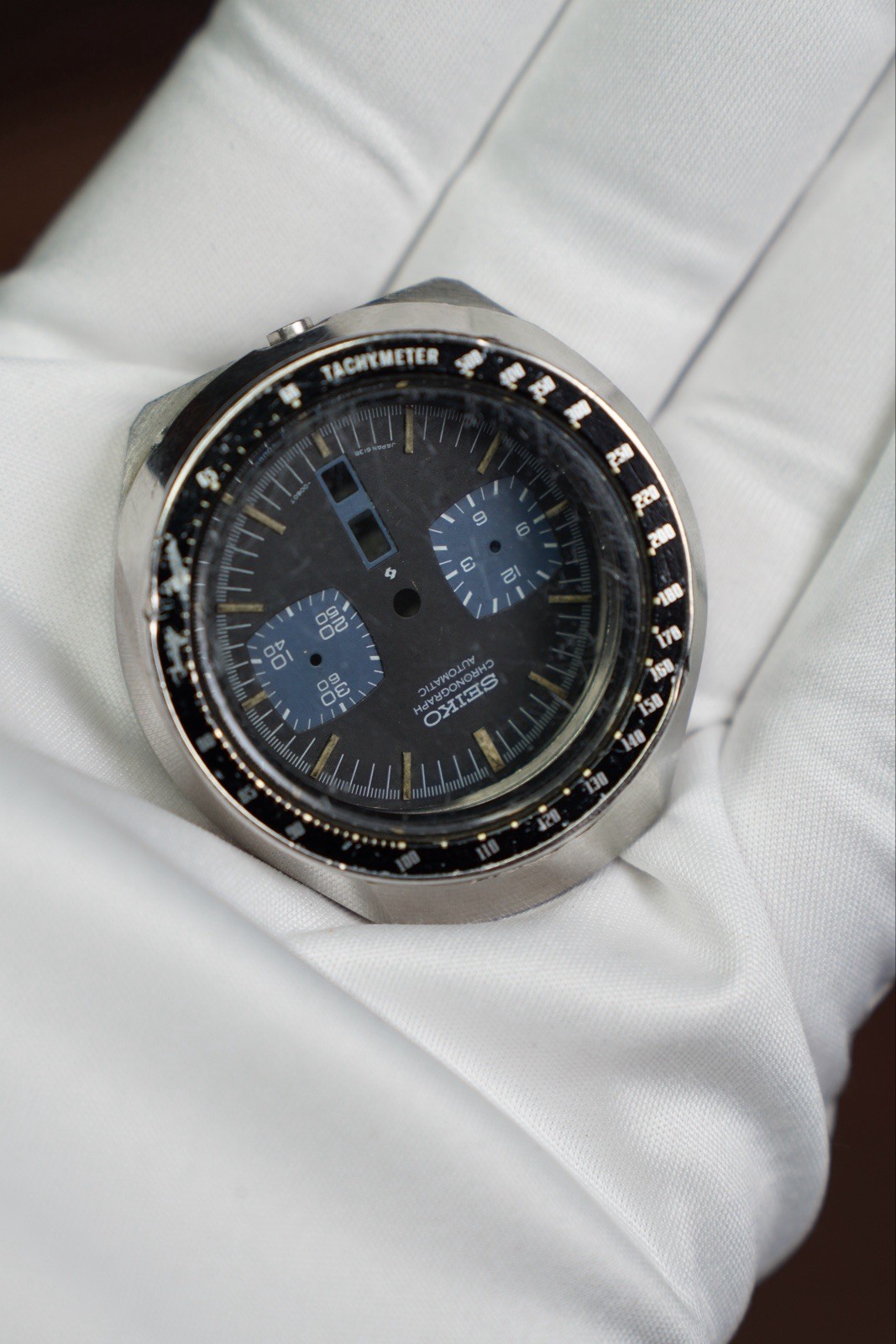 Authentic Seiko 6138-0040 Bullhead Chronograph Case Set Original Dial &Caseback