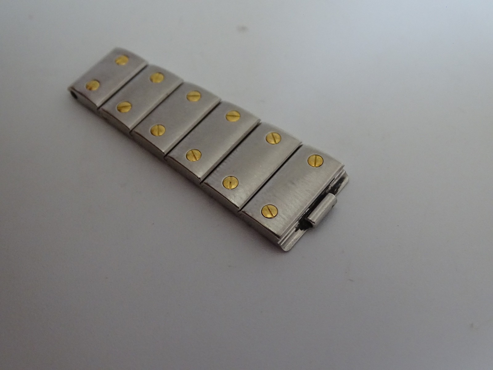 Cartier Santos Galbee Section of Links 14mm Gold and Steel Original Vintage