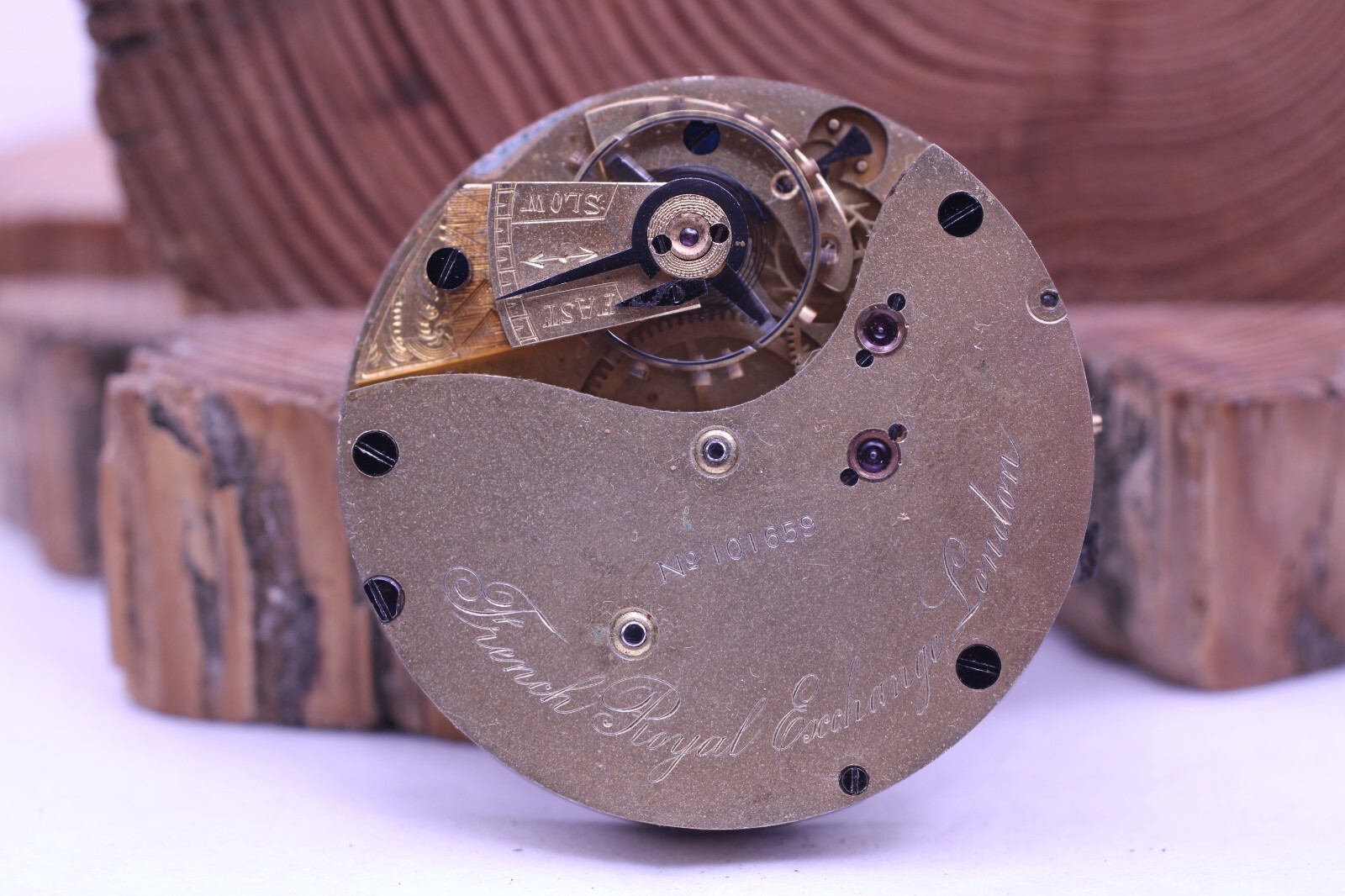 FRENCH ROYAL EXCHANGE LONDON HIGH GRADE POCKET WATCH MOVEMENT 42.8mm #101659(HP)
