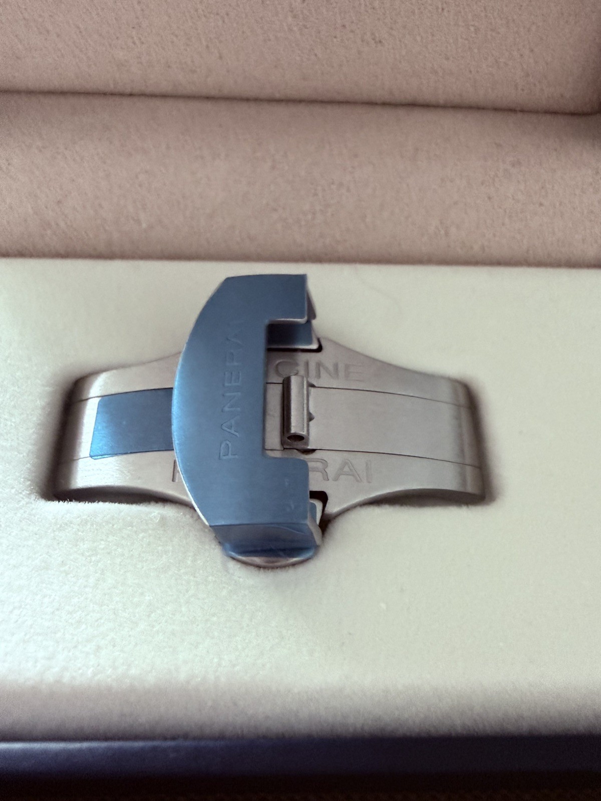 Genuine Panerai 22mm OEM Folding Deployment Deployant Brushed Steel Buc G1N