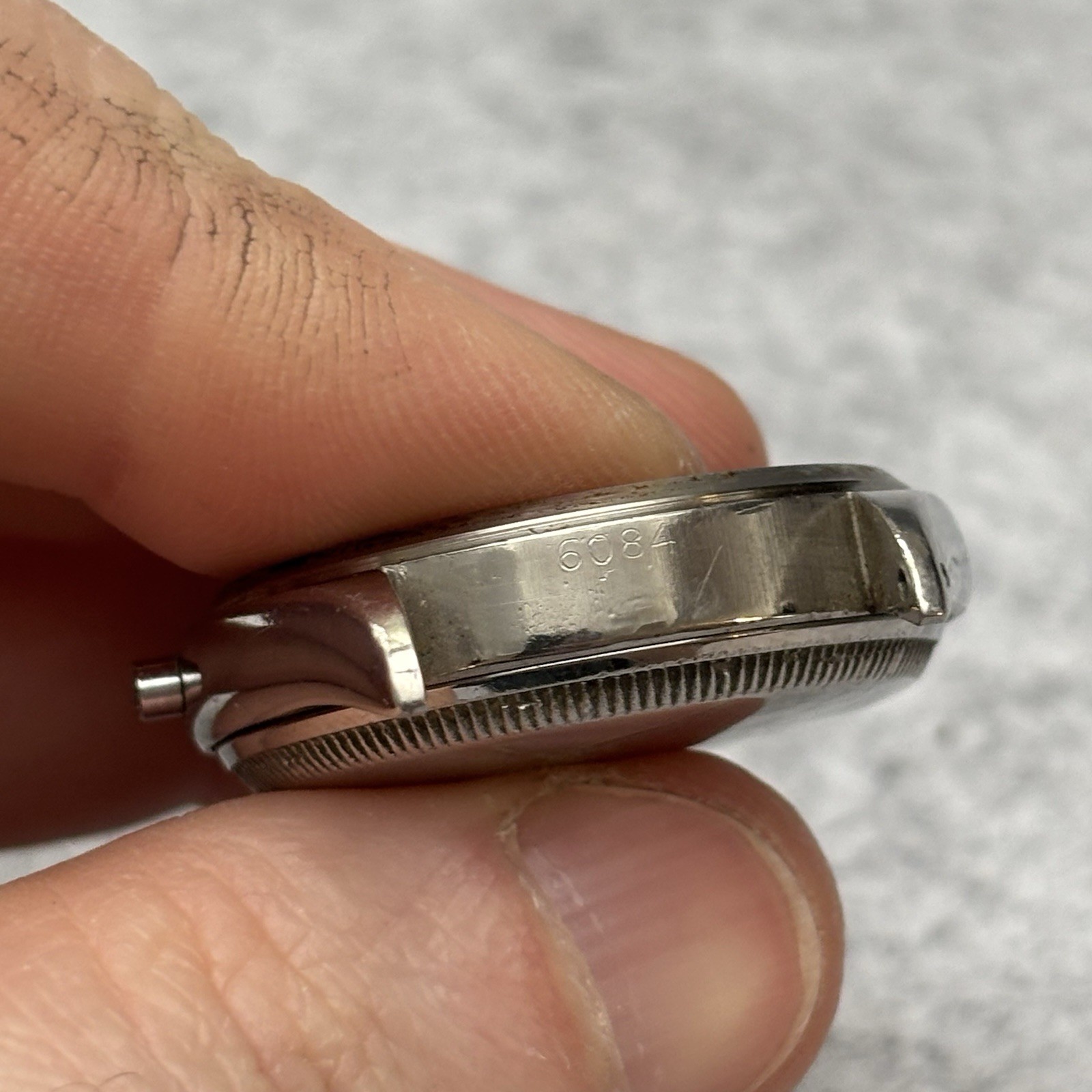 ROLEX STEEL OYSTER PERPETUAL 6084 BREVET BUBBLEBACK CASEBACK Part Used