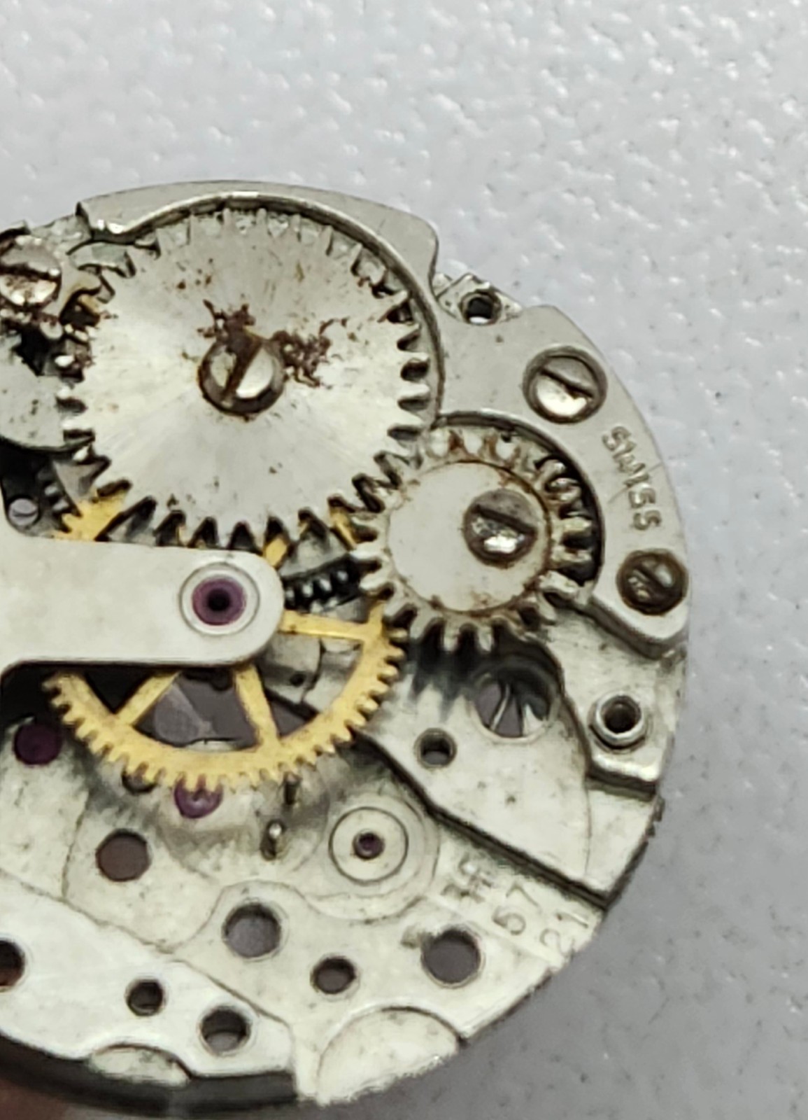 Lot of 2 Mechanical Watch Movements for Parts/Repair -FHF 57-21 & Caliber 815