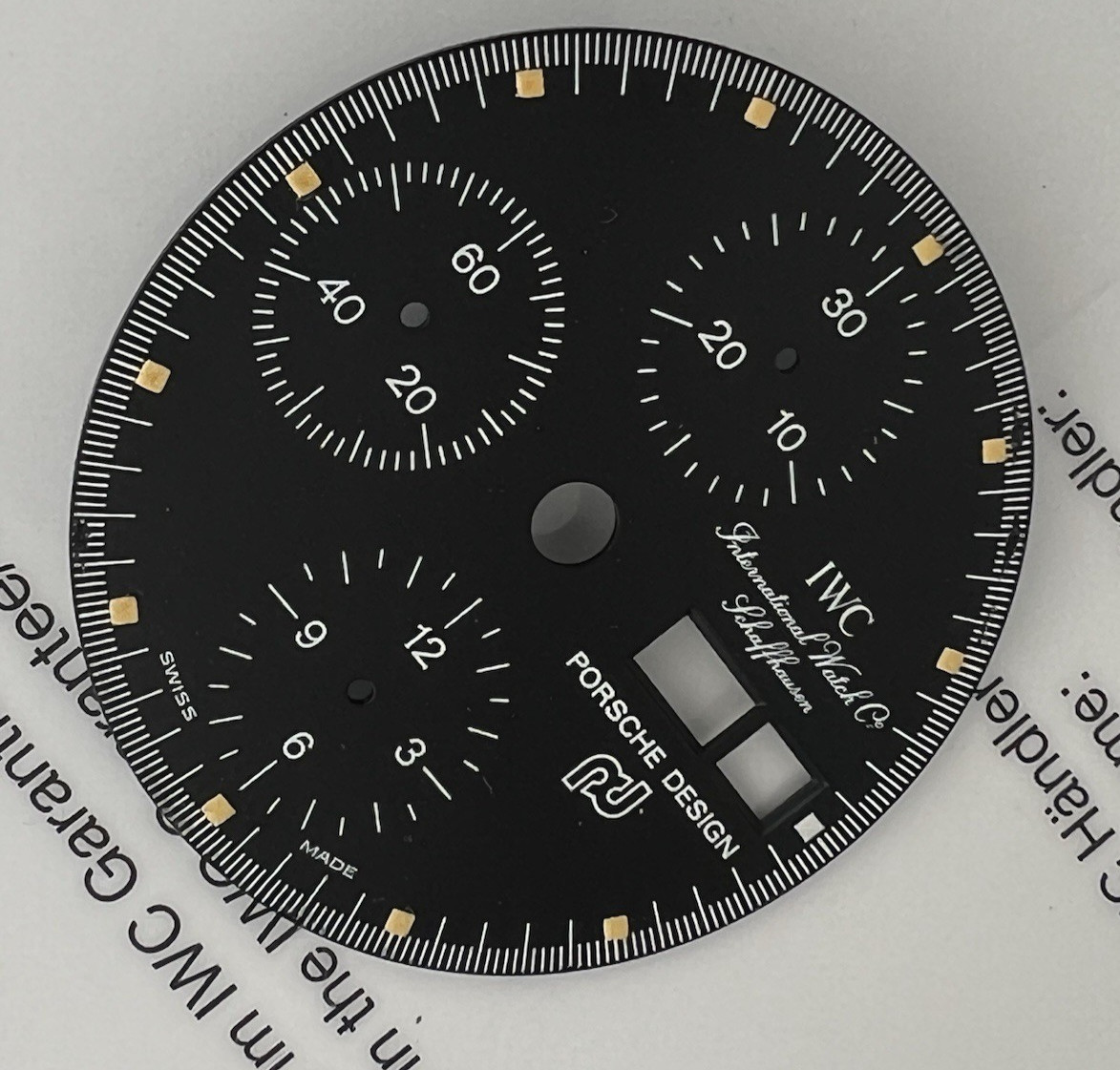 IWC / PORSCHE DESIGN RARE WATCH BLACK DIAL BY ORFINA TOP GUN REF 7176 Swiss Made
