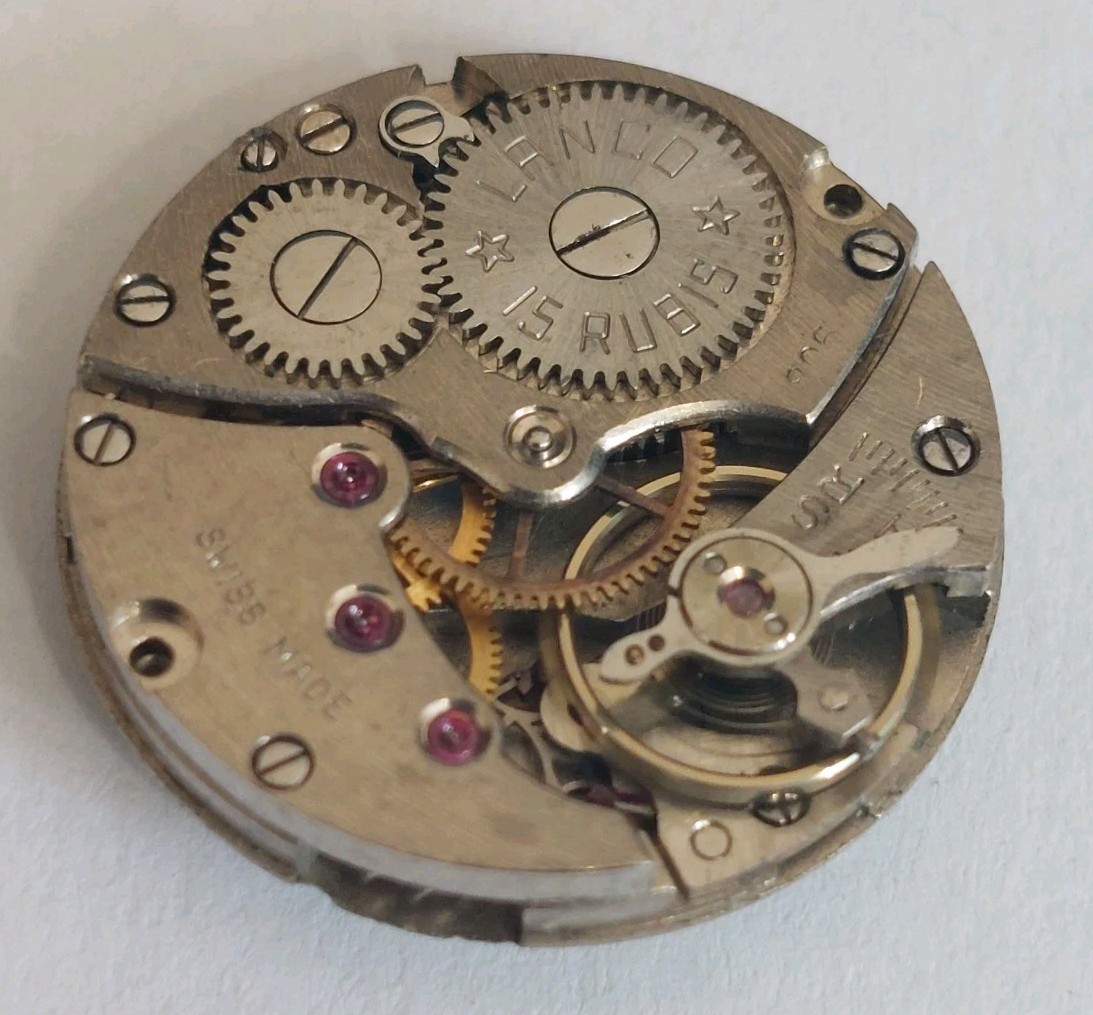 Vintage Lanco 15 Jewels Mechanical Ladies Watch Movement (Balance Is Okay)