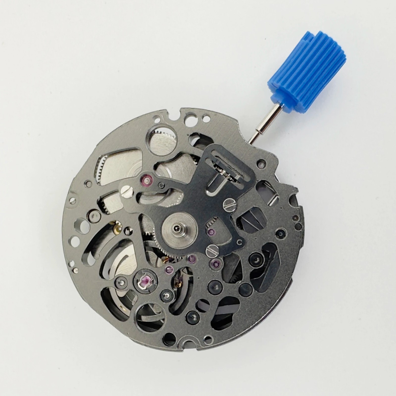Genuine Seiko NH72A Black Skeleton Automatic Watch Movement 24J NH72 Japan +Stem