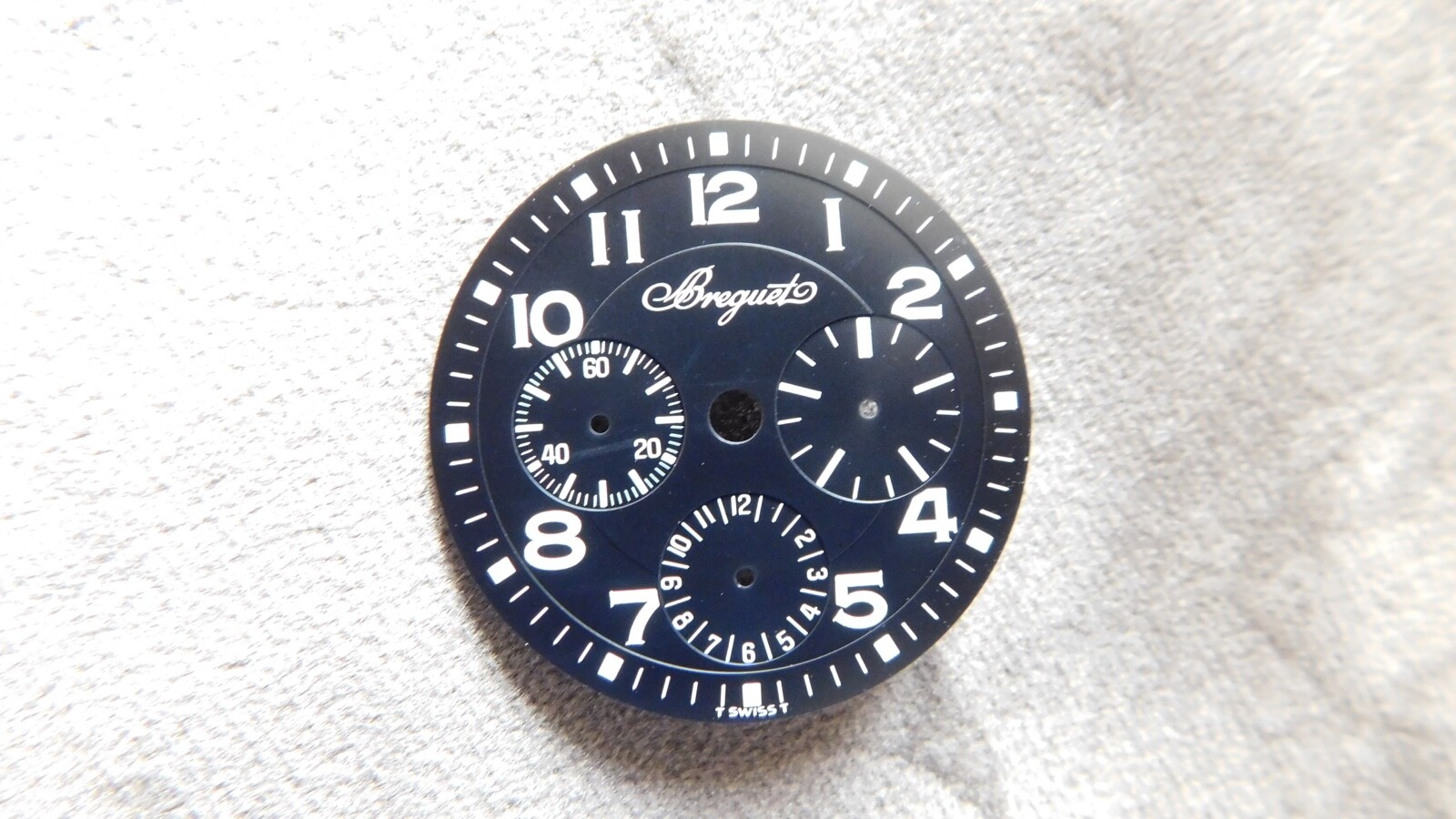 Vintage Breguet Aeronavale Type XX 3800 chrono Dial NOS Original 29,5mm black