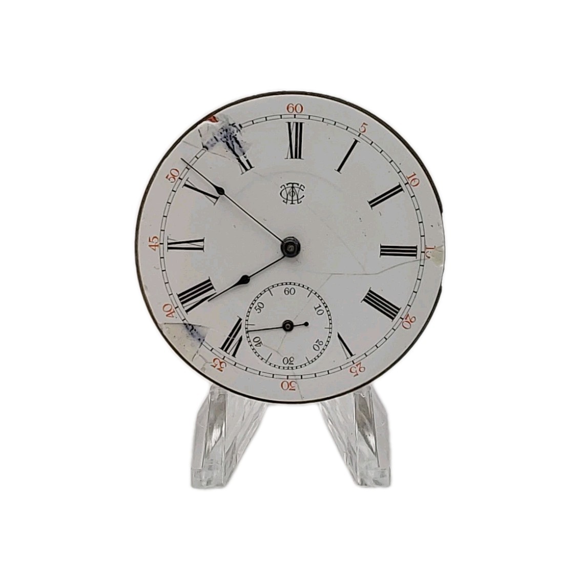 Trenton 140 16s Movement Sunk Enamel Dial Hands Pocket Watch Parts Video 422