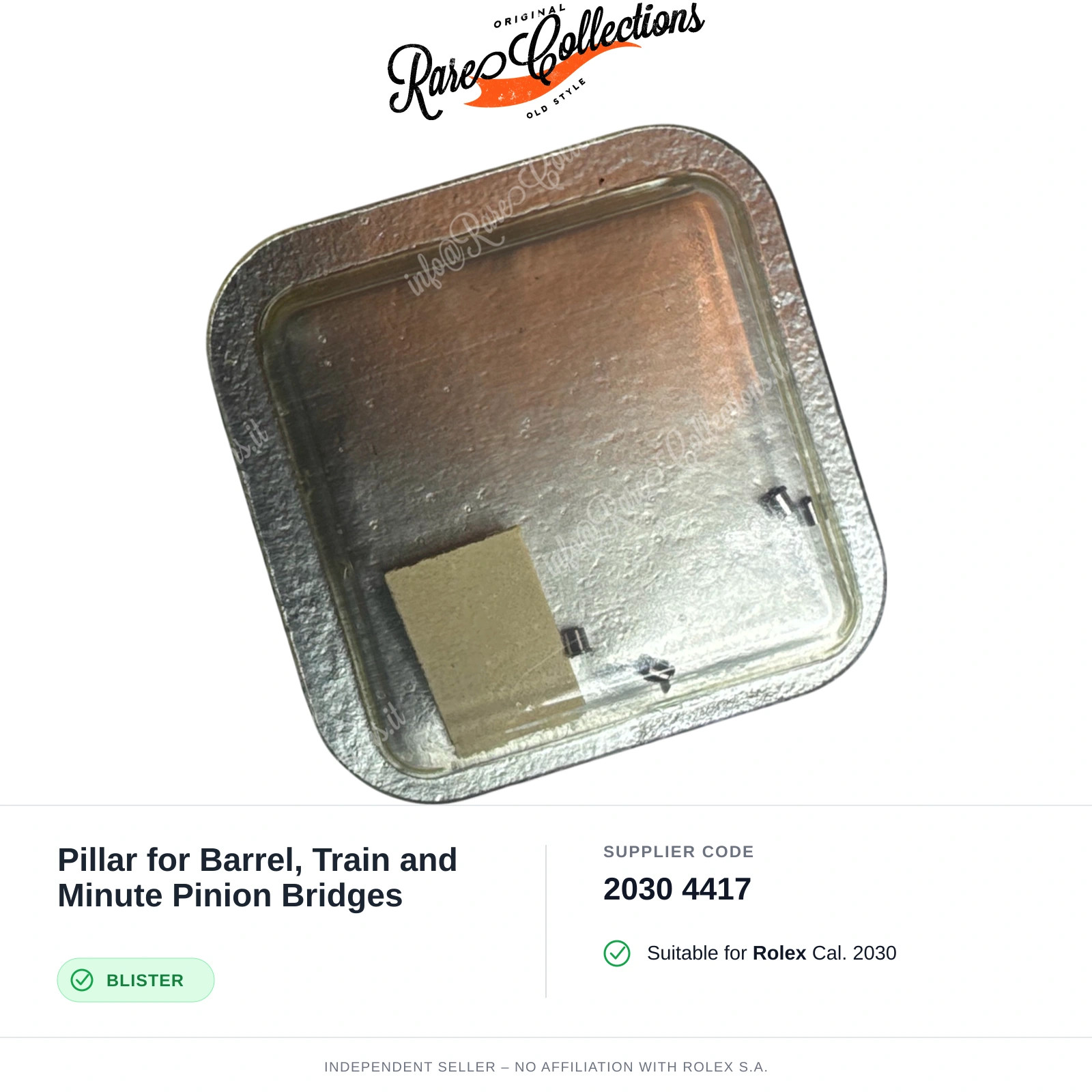 Pillar for Barrel, Train and Minute Pinion Bridges Rolex (cod. 2030 4417) — N X1