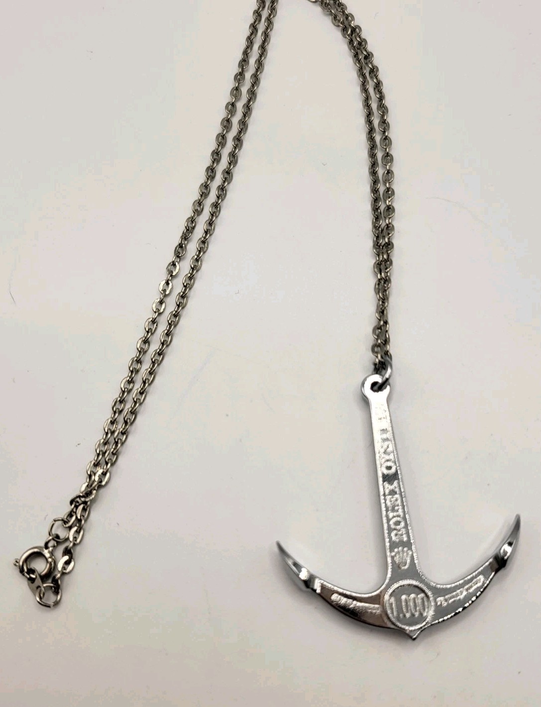 ROLEX Oyster Submariner Anchor Chain Necklace 300 Metres 1000 Ft