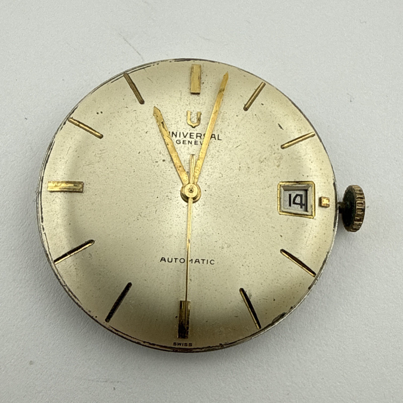 Universal Geneve Microtor Cal. 218-2 Movement & Dial – For Repsir Good Balance