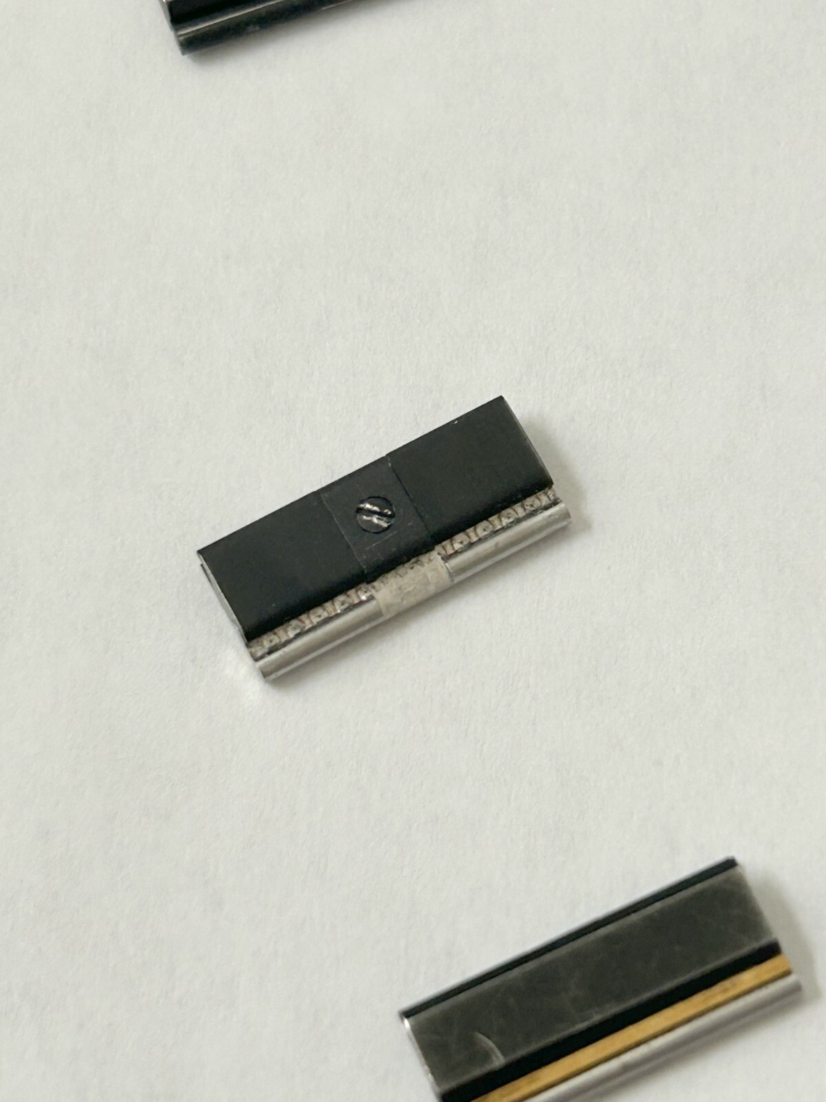 Concord Mariner SG 2tone 14k gold and black watch parts 18mm extra links