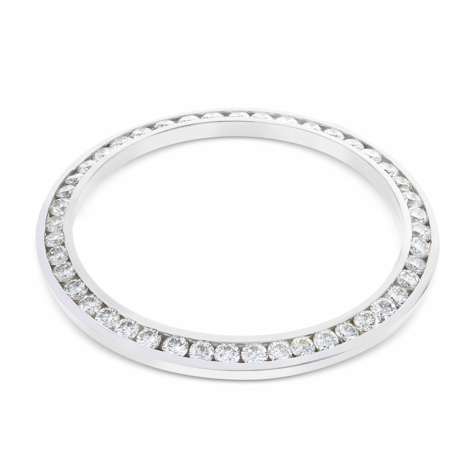 MENS 2.30CT CHANNEL SET NATURAL DIAMOND BEZEL 18KW FOR ROLEX 16000, 16014, 16030