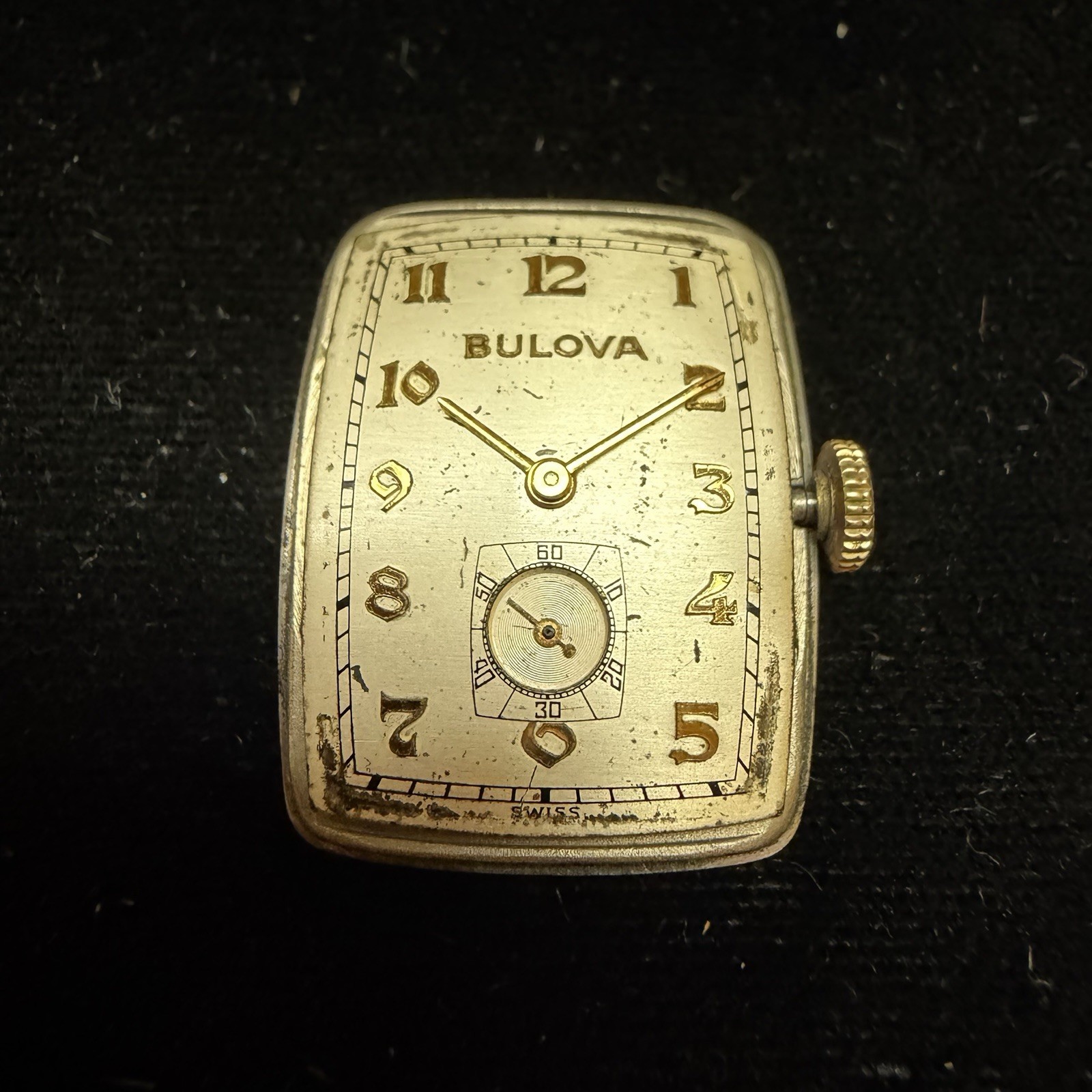 BULOVA CAL. 8AH 17j WRIST WATCH MOVEMENT FOR PARTS OR REPAIR