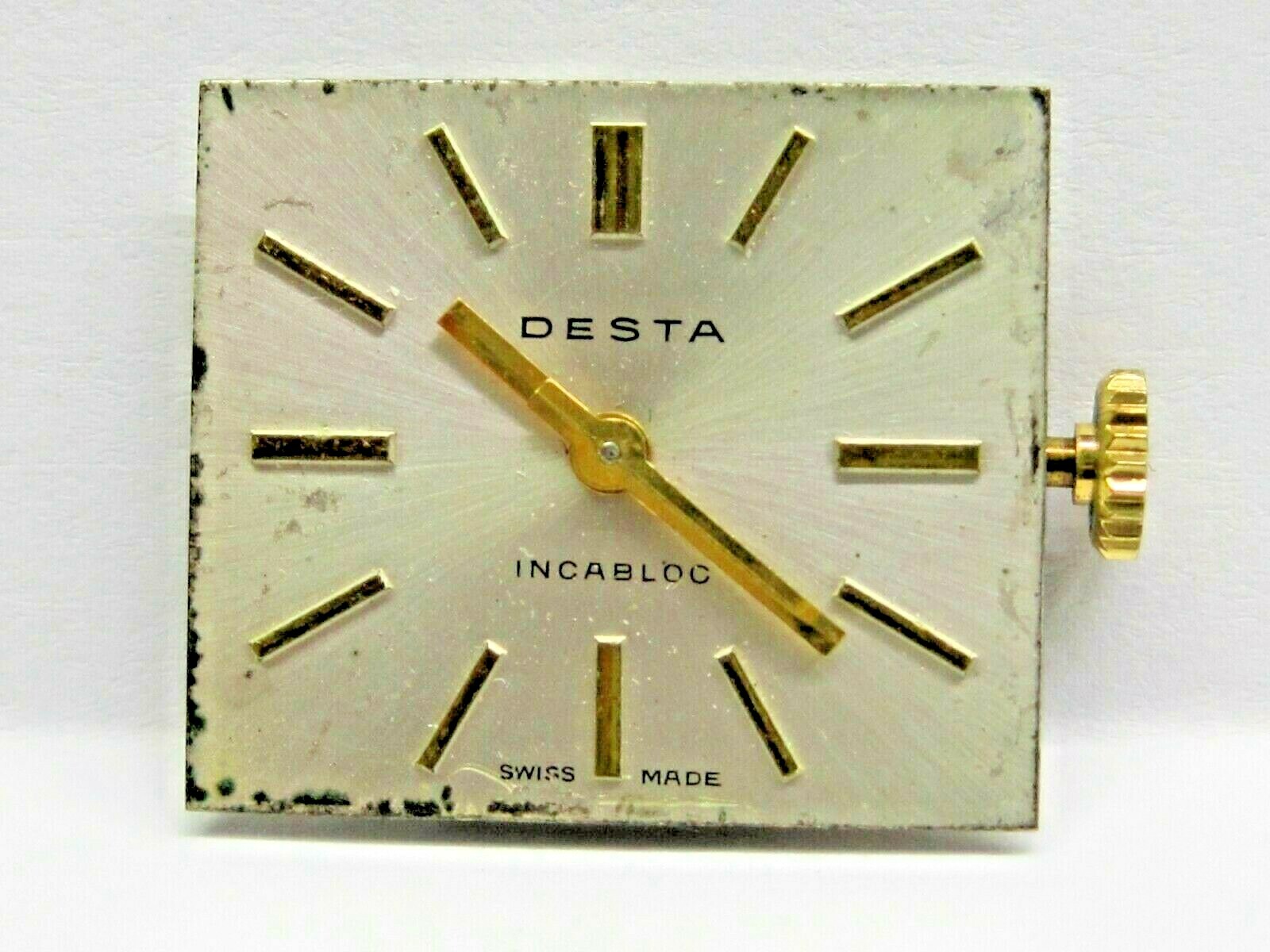 Antique Lds Desta Co. Watch Movement 17 jewels. 17.5 mm Round ^