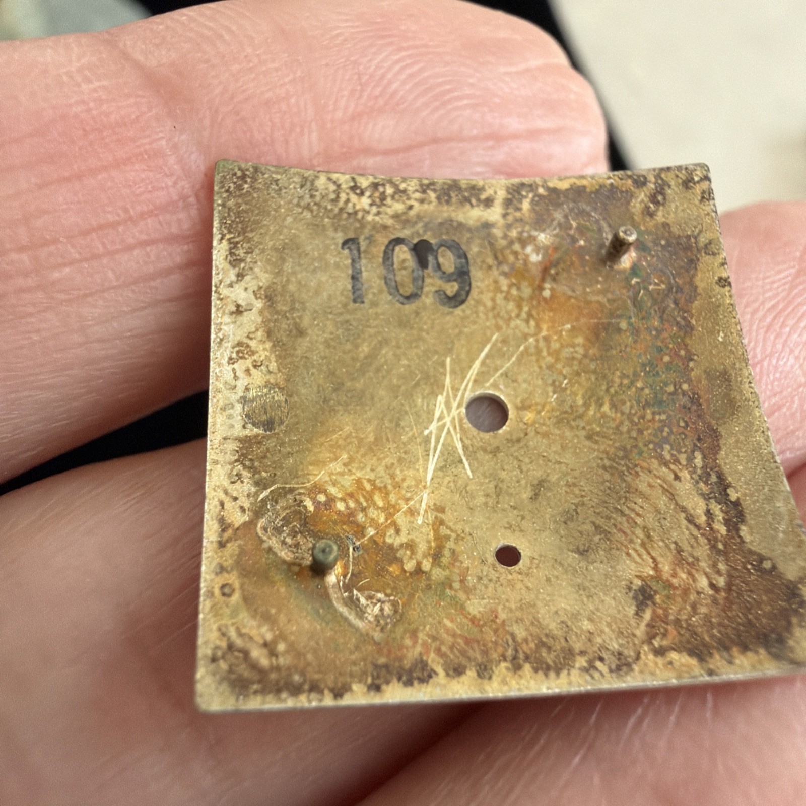 Vintage Bulova Watch Face Plate Only New Other Square Convex