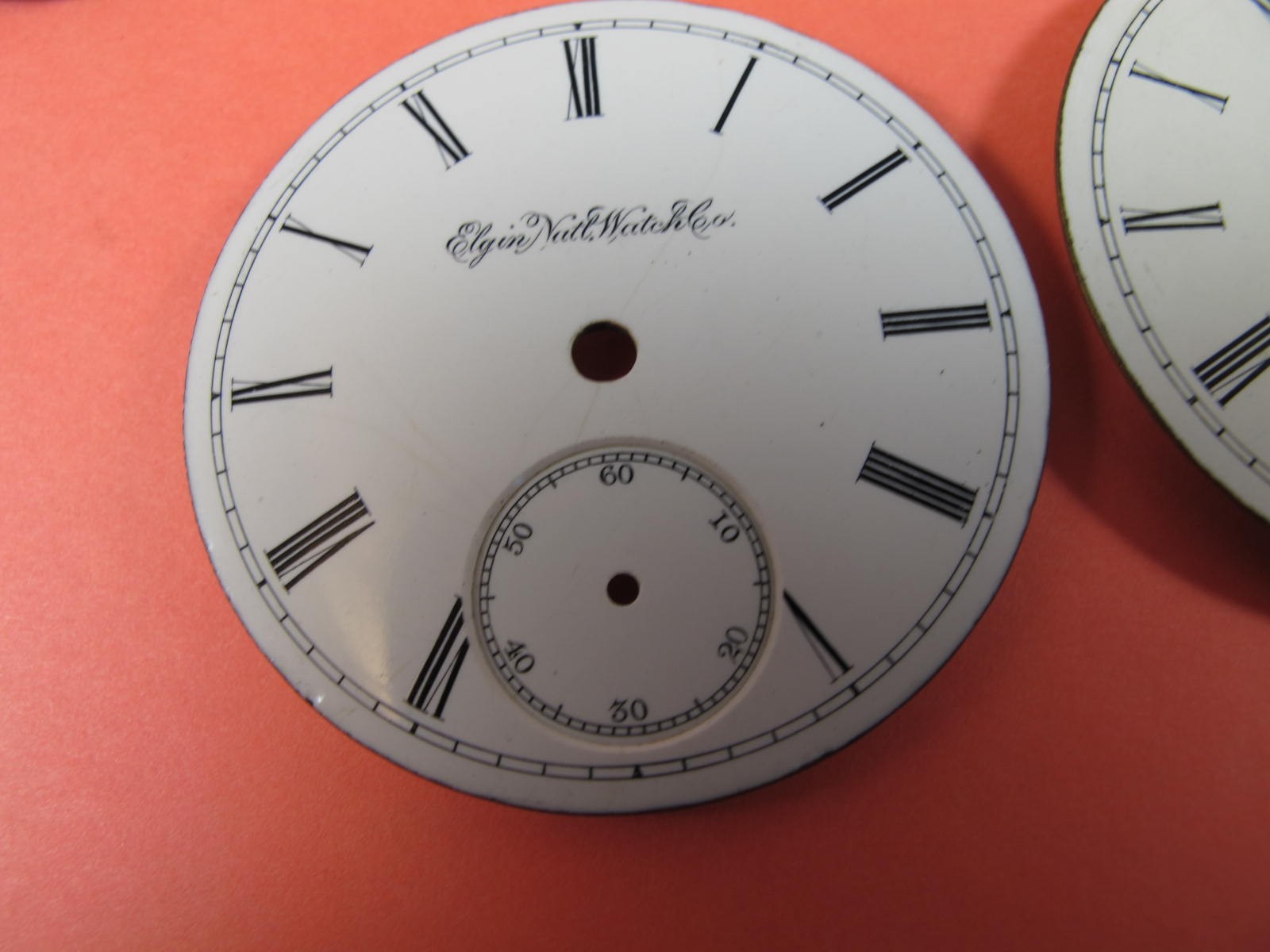ELGIN NATIONAL WATCH CO MENS GROUP OF 5 POCKET WATCH DIALS 18S