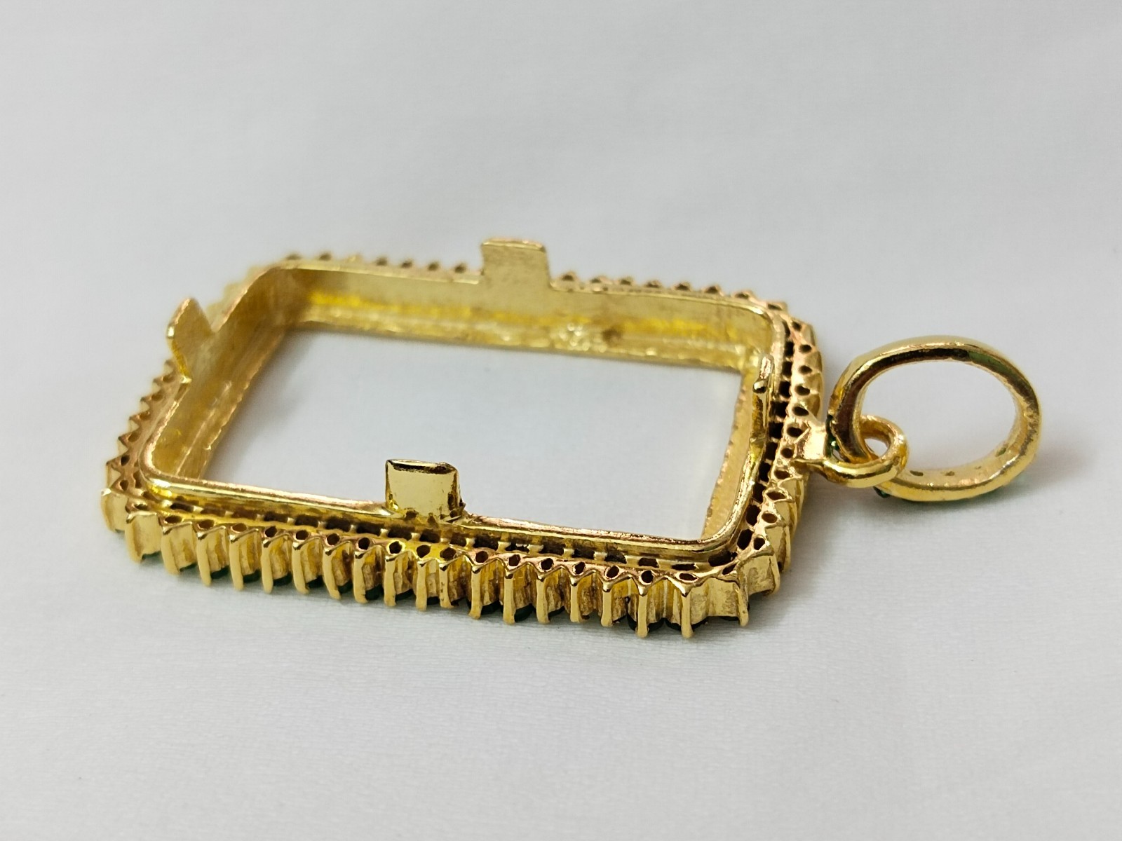 925 Sterling Silver Round Bezel Pendant Blank: Coin Connector Setting