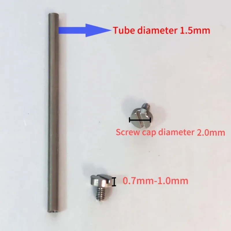 4PCS 10mm-32mm Steel Watch Band T-bar Stud Screw 2.0mm Cap For Tungsten W1986