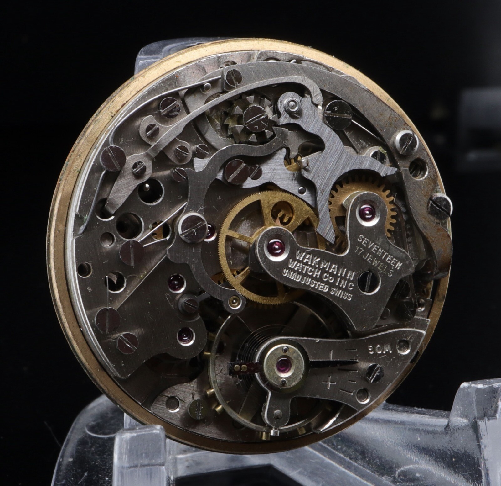 Vintage Wakmann Chronograph Movement & Dial Cal Valjoux 92