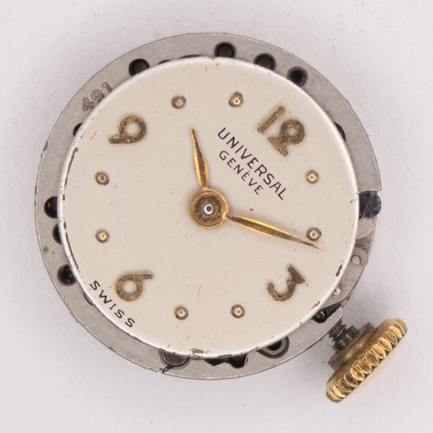 Vintage Universal Genève Caliber 106 Wristwatch Movement, Keeps Time